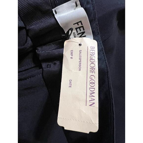 VTG Fendi Virgin Wool Black Tuxedo Pants with tags - Size 2 - Picture 6 of 8